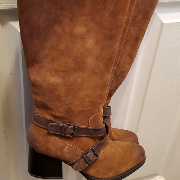 Dakota BOC by Born distressed brown suede riding boots size 8 - Picture 3 of 13